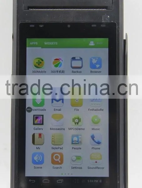 Andriod OS Mobile POS Terminal With Bluetooth,GPRS,GPS,WiFi,Biometric,RFID,Barcode,Smart Card,RFID Card(Portable POS Machine) photo-4