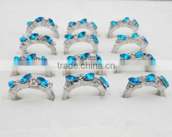 2015 Fashion Gold Plated Ring , Engagement Blue Stone Ring photo-6