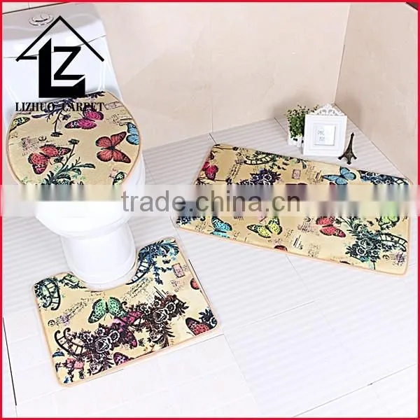 New Design Eco-friendly Printing Anti Slip Bath Mat Outdoor Rugs Carpet photo-3