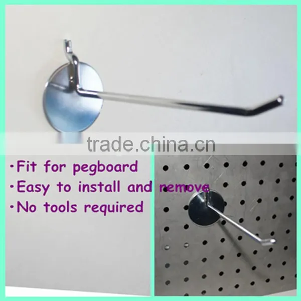 Peg Board Rack Display Chrome Plating Metal Peg Hook photo-2
