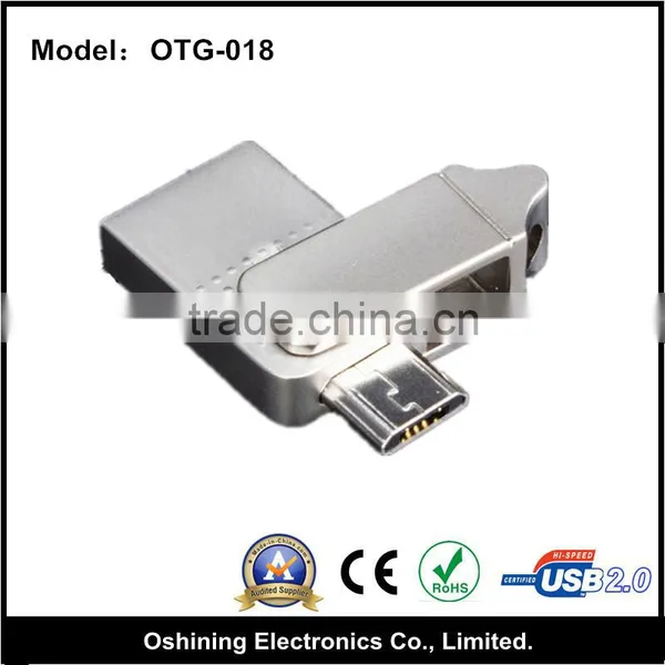 Dual USB OTG Flash Drive, Micro USB Flash Memory Stick For Android Devices-Samsung/LG/Huawei,Rotatable Metal U Disk OTG-018 photo-2