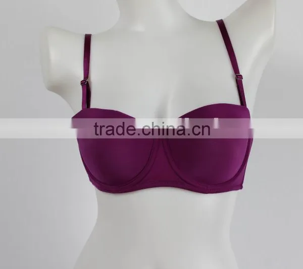 Basic style stored 1/2 cup bra
