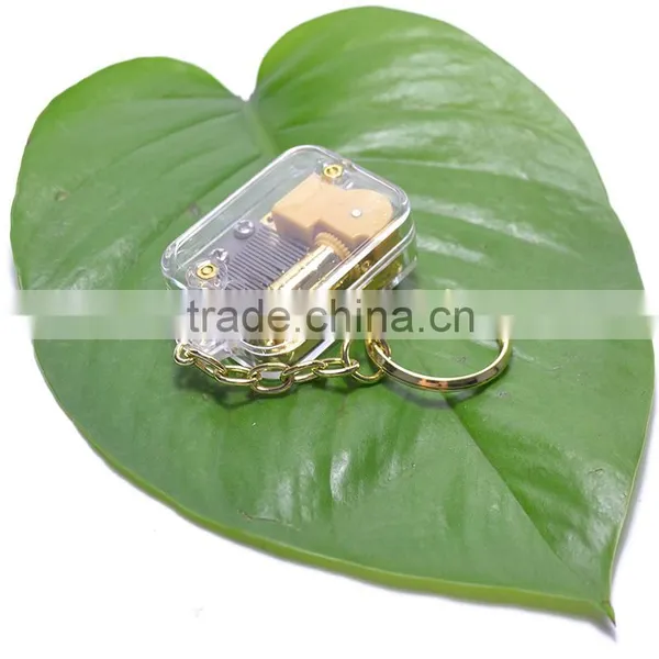 Transparent Keychain Romantic Wedding Favor Small Merry Christmas Gift Music Box photo-3