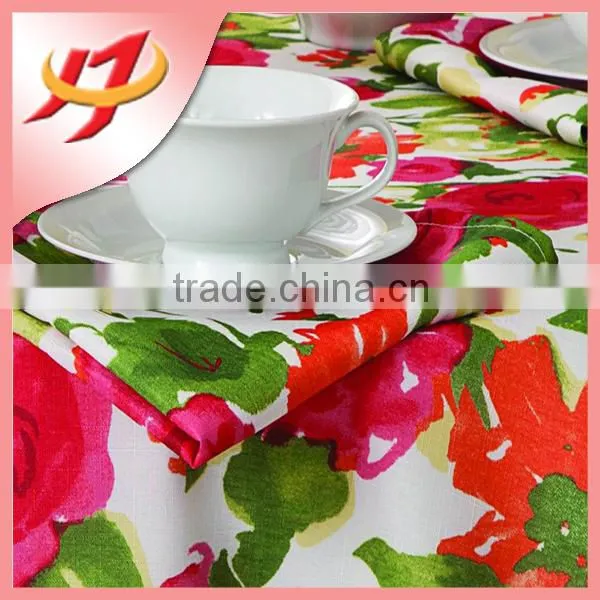 Polyester Waterproof Printed Bamboo Fabric for Tablecloth photo-2