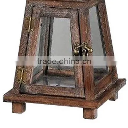 Small Wooden Lanerns Glass Candle Holder Best Price photo-6