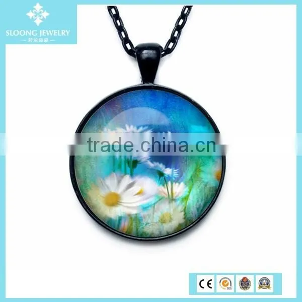 2015 Elegant Stainless Steel Angel Pendant With Glass Plate photo-3