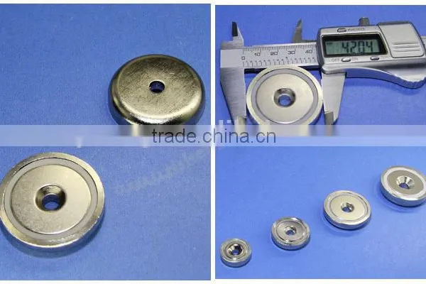 Pot Magnets With External Threaded