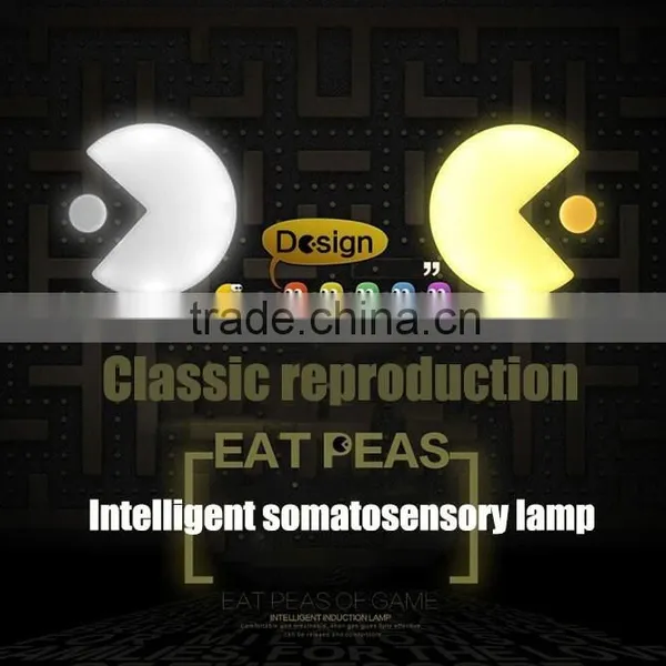 LED Wall Lamp Creative Eat Peas Body Sensor USB Night Light Charging Bedroom Corridor LED Optically Controlled Wall Lamp photo-2