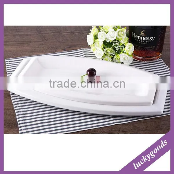 Hot Sale Restaurant Use White Melamine Rectangular Plates photo-2
