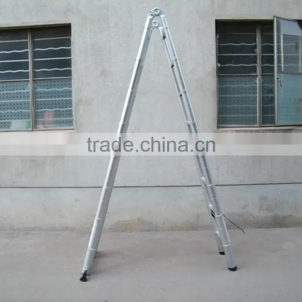 With Hinge 3.8m All Aluminium Telescopic Ladder photo-6