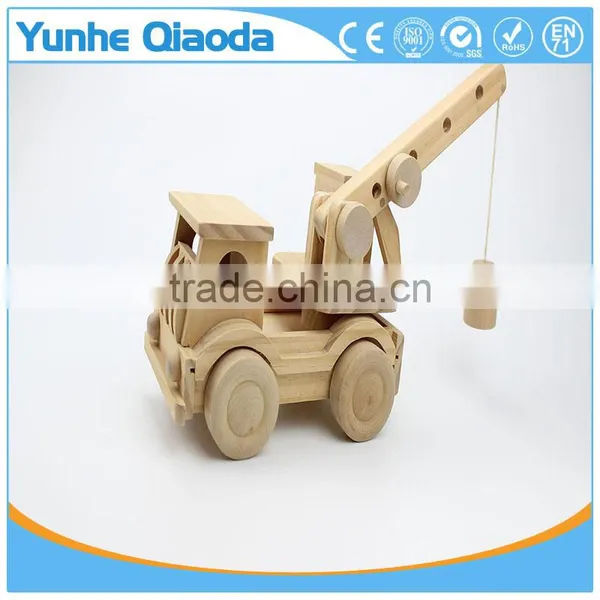 Puzzles Big Crane Car 3D Woodcraft Kit Assemble Paint DIY Toys for Kids Adults the Best Birthday Gift photo-4