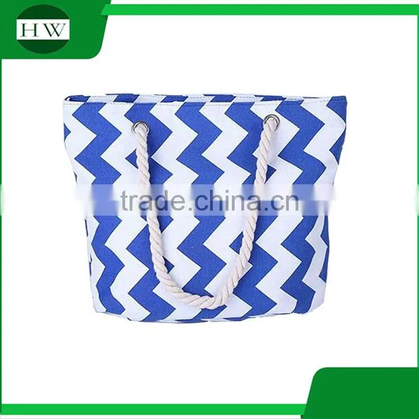 Very Popular Various Chevron Style Custom Canvas Tote Bag Woman Handbag photo-2