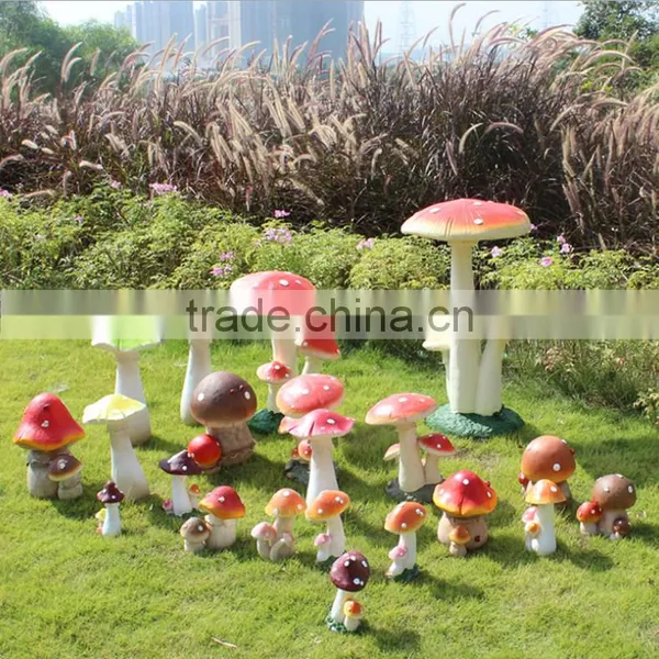 Garden Ornaments Fiberglass Decorative Garden Mushroom Sculpture photo-6