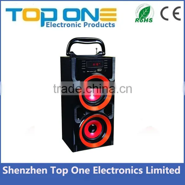 New Launch Portable Wooden Karaoke Bluetooth Speaker With Wireless Microphone photo-2
