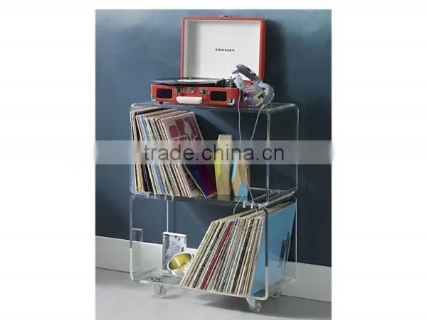 Supplier Acrylic Lucite Juice Bar Cart Serving Trolley photo-4