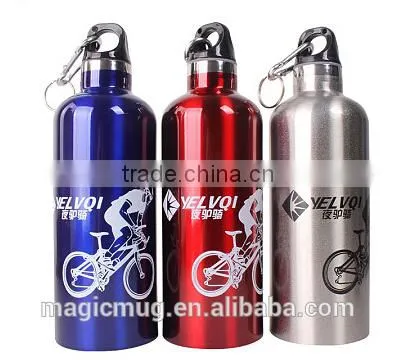 Colorful Sports Water Aluminium Bottle With Carabiner Lid photo-6