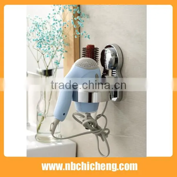 Wall Mounted Hair Dryer Holder With Suction Cup Plastic Hair Dryer Holder Suction Dryer Holder photo-2