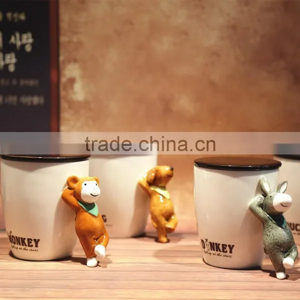 3D Animal Handle Coffee Mug With Lid photo-2