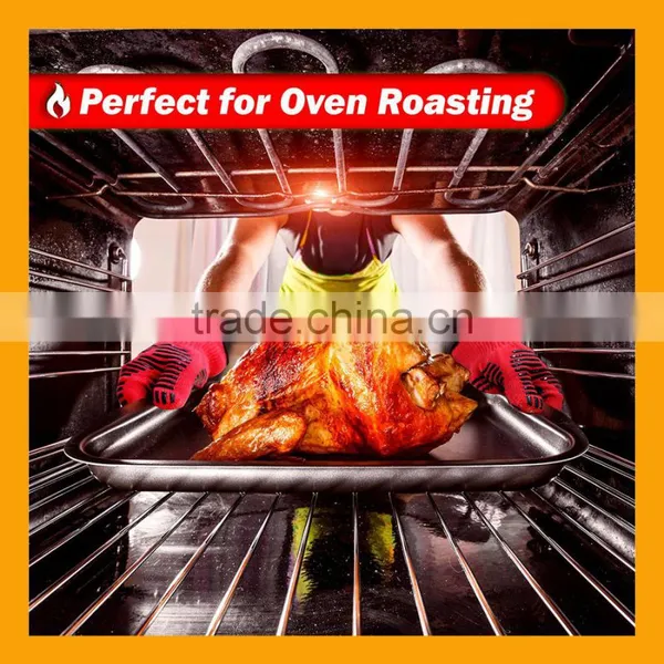 2017 Hot Heat Resistant Cooking Gloves Food Grade Silicone Grips Cooking Gloves photo-2