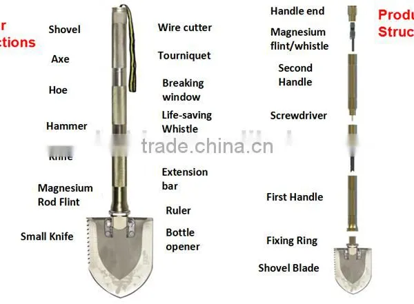 Adjustable Multifunction Folding Shovel for Hunting photo-2
