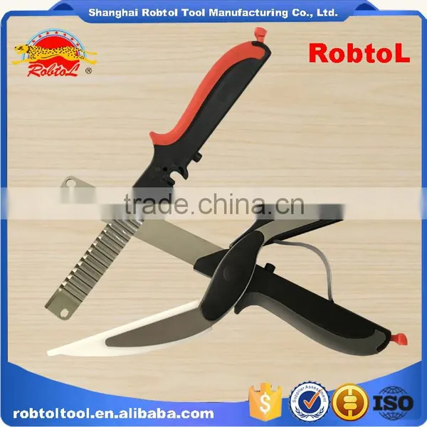 3 in 1 Kitchen Clever Scissors Shears Multi Function Clever Cutter Food Choppers Smart Knife Board Vegetable Slicer photo-2