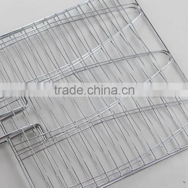 Triple Fish Long Handle Barbecue Grill Basket photo-4