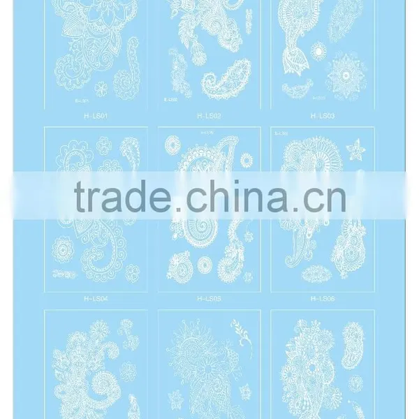 High Quality Body Jewelry White Color Temporary Hand Tattoo Sticker For Men T005-008 photo-2