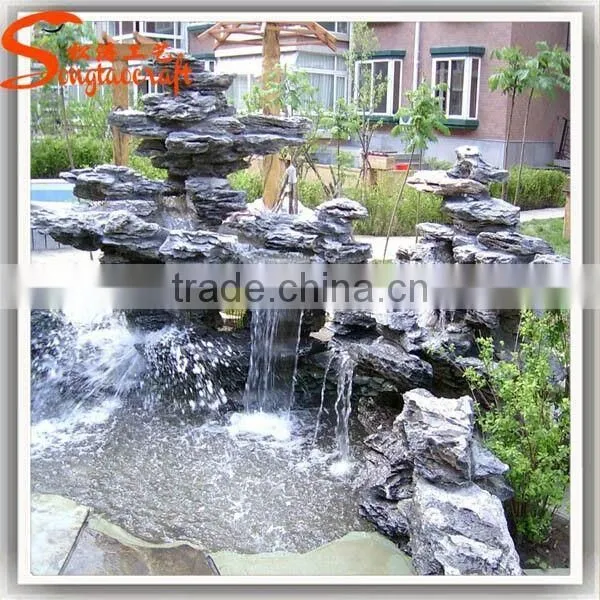 Can be Customized Artificial Waterfall Solar Fountain Garden Decorative Landscape Artificial Waterfall Fountain photo-3