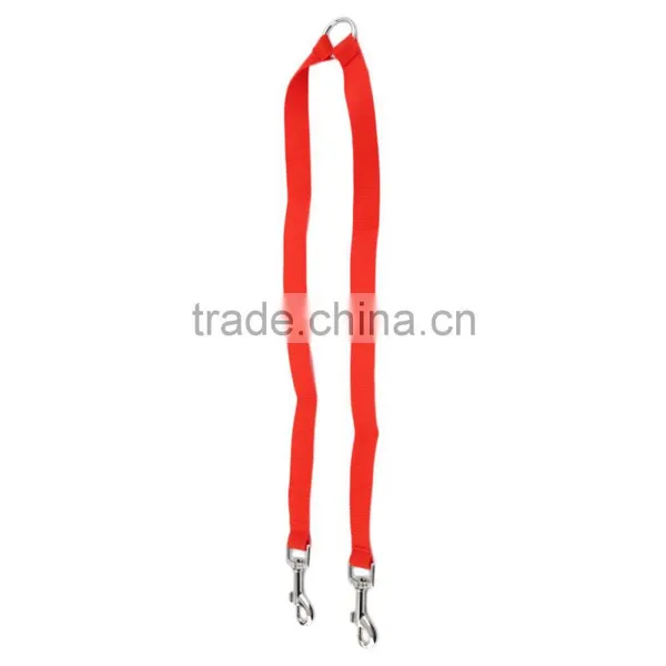 2.5*50 CM Double Head Multiple Dual Coupler 2 Way Nylon Dog Pig Pet Walking Leash Lead Collar Durable Nylon Dog Lead 2 Colors photo-2