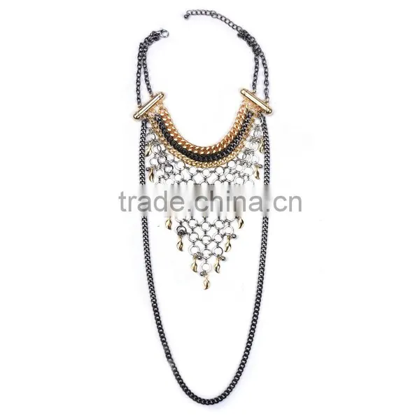 Women Fashion Alloy Net Collar Necklace Jewelry photo-4