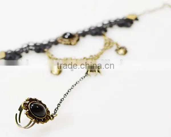 Handmade Lace Spider Bracelets With Ring National Special Jewelry Bracelet Sets Wholesale photo-3