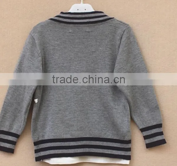 Wholesale Hand Knitted V-neck School Uniform Cardigan Sweaters photo-2
