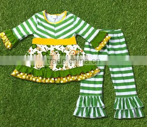 Wholesale Childrens Clothing Sets for Easter Wholesale Baby Girls Sets With Bunny and Lace Pants photo-3
