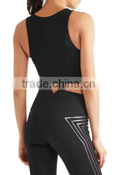 Wholesale Women Sports Stretch Bra/Vest Fitness Gym Running Yoga Athletic Training Top+bottom Suit photo-3
