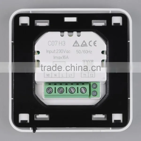 Touch Screen Weekly Programmable Heating Thermostat Blue Backlit C07.H3 16A Cheap Price Hot Selling photo-4