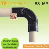 Black Powder Coated Metal Joint For Lean Pipe System photo-3