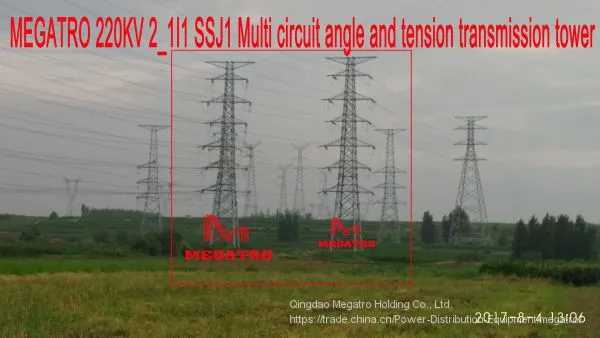 MEGATRO 220KV 2_1I1 SSJ1 Multi Circuit Angle and Tension Transmission Tower