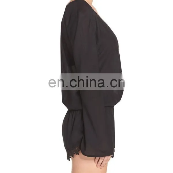 C38 Crochet Inset Cover-Up Beach Rompers photo-3