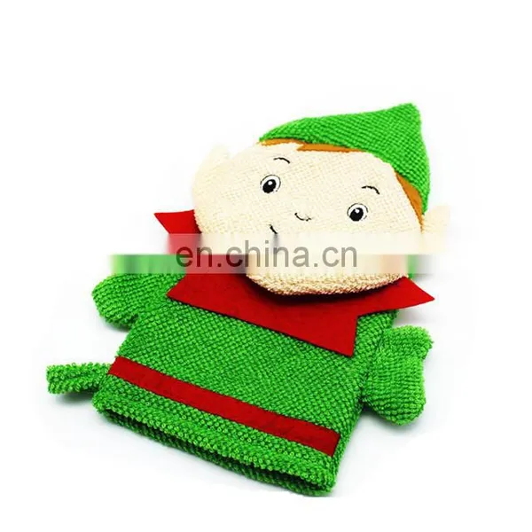 Christmas Promotional Gift Kids Puppets Bath Wash Mitt Cloth For Bathing Baby photo-2