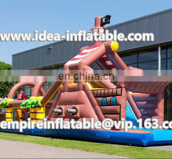Inflatable Pirate Obstacle Course, PVC Type Inflatable Amusement Park ID-OB002