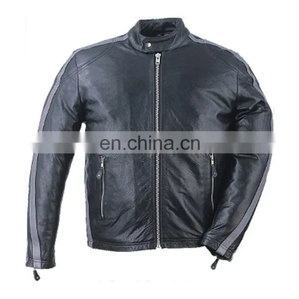 HMB-0405D LEATHER MOTORBIKE JACKETS MOTORCYCLE BIKER COATS photo-2