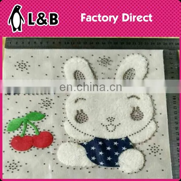 Cute Rhinestone Chenille Hot Fix Motif Embroidered Patches photo-3