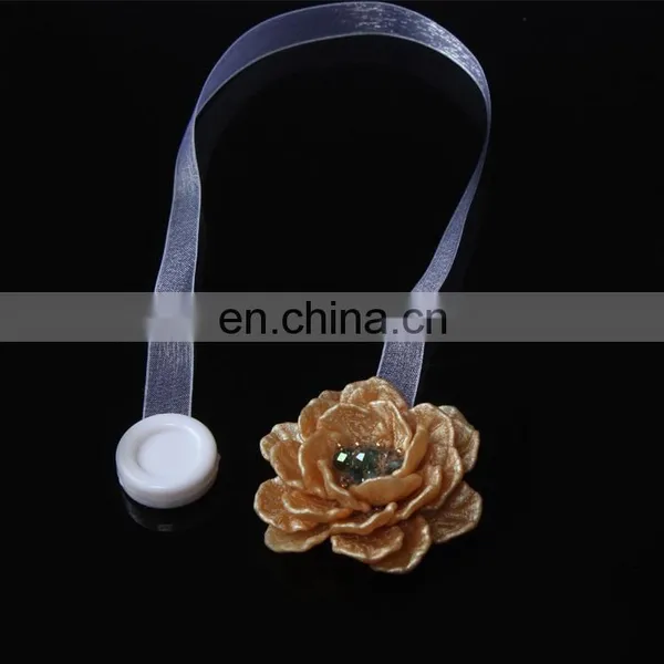 Home decoration Eto fashion luxury crystal curtain bandage lashing window screening hanging ball flower curtain buckle