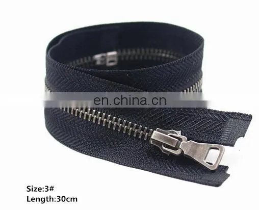 Black Colors Available 30cm 100pcs Close-open Black Metal Zippers With Pearl Slider, Multi-color #3 Zippers For DIY Sewing photo-5