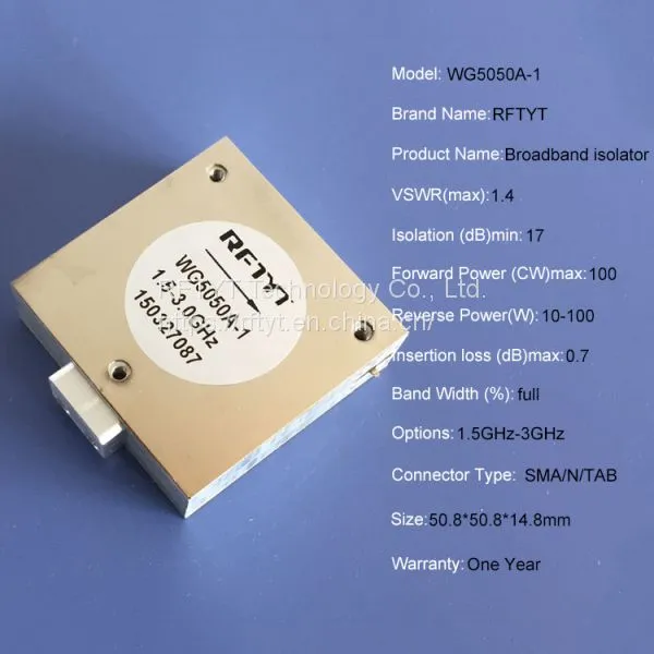 RFTYT Low Price Low VSWR Low Insertion Loss RF Broadband Isolator photo-5