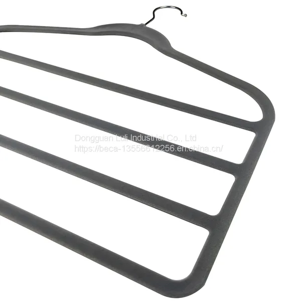 Various Styles Rose Gold Hook Flocking Hanger Non-Skid Velvet Hanger photo-4