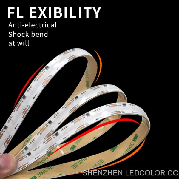 Dream Color FCOB SPI RGB IC COB LED Light Strip Flexible COB 24V Addressable Digital Led Pixel Strip photo-5
