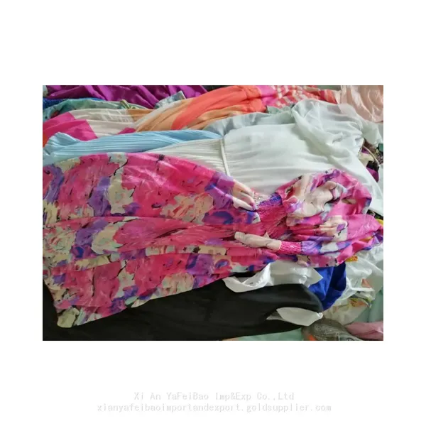 Cheap Maxi Dresses Free Bale Used Clothes Ladies Vintage Cotton Dress Used Clothing Bales Second Hand Clothing in Bales 100kg photo-2