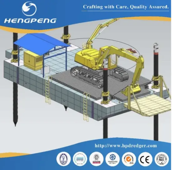 Modular Pontoon Excavator Transport Transport Barge