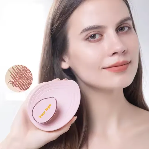 New Leaves Shaped Shampoo Brush Message Scalp Hairbrush Hard Tooth Shampoo Brush for Women Long Hair